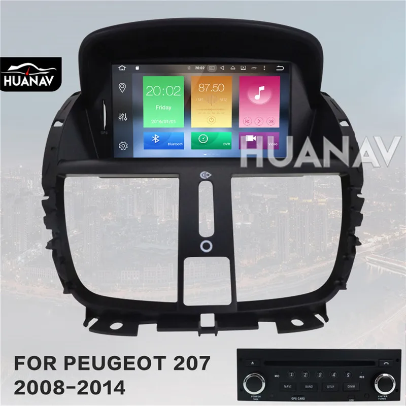 Perfect Car GPS Navigation DVD Player For Peugeot 207 2008-2014 stereo headunit auto 2 din radio multimedia tape recorder Android 8 32GB 2