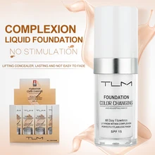 TLM Косметическая меняющая цвет жидкая основа для лица макияж изменение тона вашей кожи, просто смешивая Maquillaje Профессиональный TSLM1
