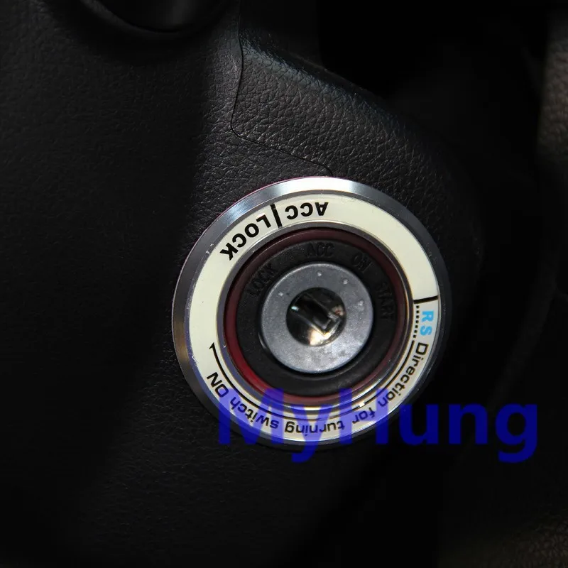 Светящаяся наклейка на зажигание брелок переключатель крышка наклейка для Sportage K2 RIO Soul Forte K3 K5 Sorento Ix35 Ix30 Verna Solaris Sonata 1 шт - Название цвета: silver