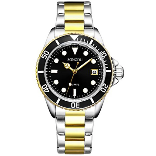 

SONGDU Men's Quartz Date Watch with Stainless Steel Band