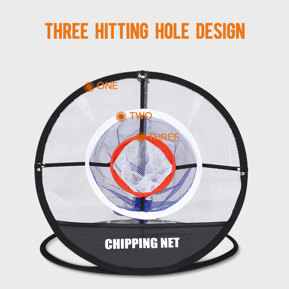Golf Chipping Practice Net Golf Pop-UP Indoor Outdoor Chipping Pitching Cages Mats Practice Easy Net Golf Training Aids