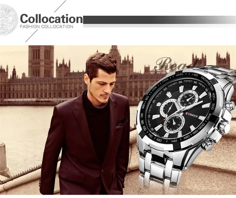 Часы для мужчин CURREN люксовый бренд мужские военные наручные часы Полный браслет из нержавеющей стали спортивные мужские часы Relogio часы дропшиппинг