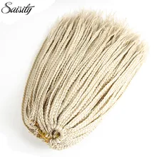 Saisity box косички, вязанные крючком волосы, синтетические косички для наращивания, огромные косички,, африканские волосы 1" 18"