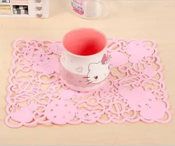 

(10 Pcs/Lot) High Temperature Stand Twin Stars Melody Dish Cup Placemats For Table