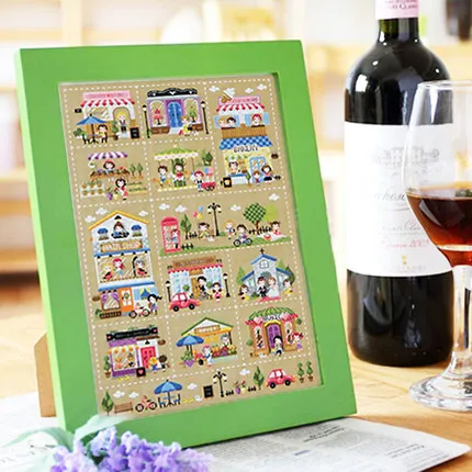 

14/16/18/28/27 Gold Collection Lovely Counted Cross Stitch Kit The Mini Village Town Country Countryside City Home SO