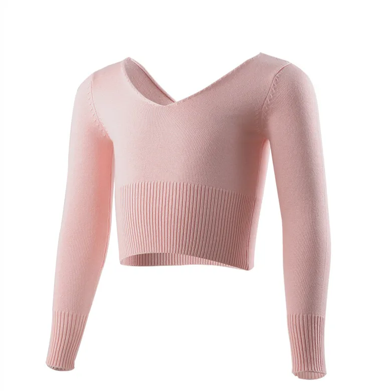 Детский балетный свитер для девочек; зимний балетный теплый топ; цвет розовый, синий; рост 110-158 см