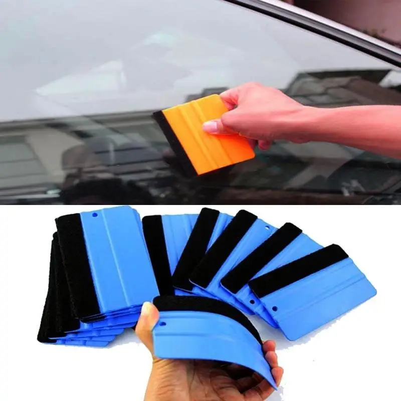 Vehemo 1Pc Car Window Cleaning Scraper Squeegee Auto Car Wrap Tools