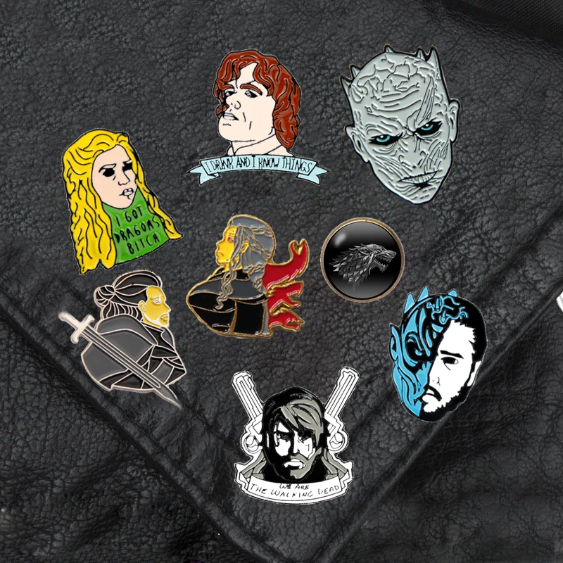 

song of Ice and Fire Game of thrones Family Brooch Night King pins High Quality Vintage Retro badge Dress Accessory Movie Jewelr