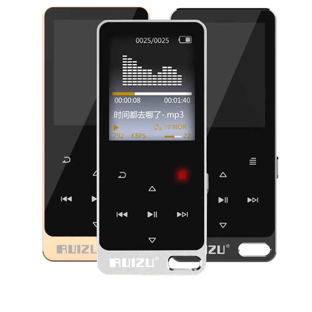 RUIZU X19/X05S цельнометаллический сенсорный экран HIFI MP3-плеер встроенный динамик 8 ГБ Цифровой MP3 музыкальный плеер