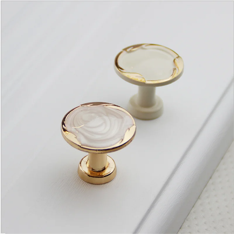 

1PC 30mm European Door Handle Ivory White Drawer Handle Wardrobe Cabinet Knob Hardware Pull Handle