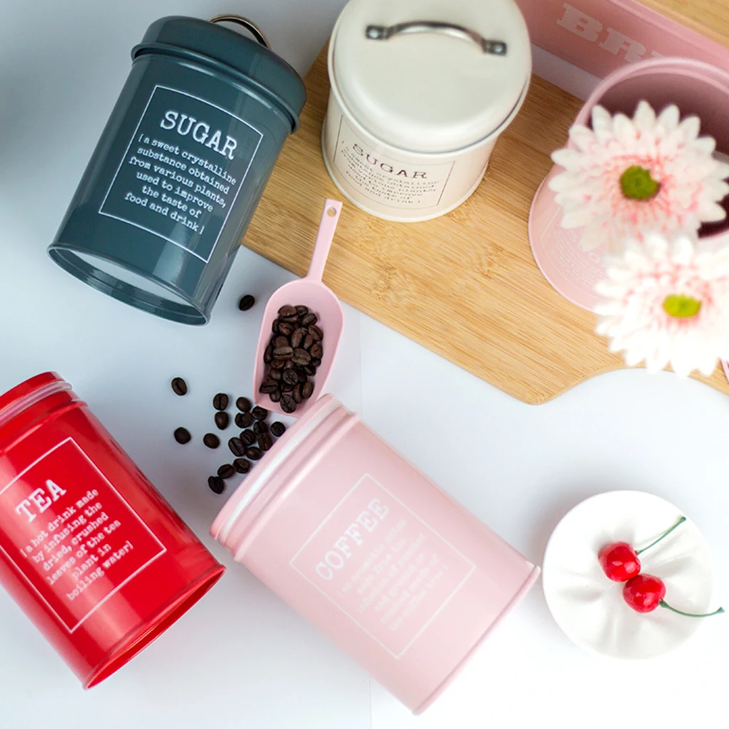 

Metal Canisters Set Dry Food Bin/Box/Container/Home Kitchen Gift Biscuit Tea Coffee Sugar Canister Set