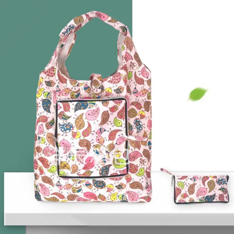 Premium Quality Foldable Handy Printing Reusable Tote Pouch Recycle Storage Handbags Organizer Shopping Bags Premium Quality Foldable Handy Printing Reusable Tote Pouch Recycle Storage Handbags Organizer Shopping Bags