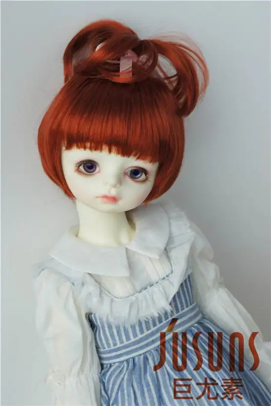 JD002 1/6 1/4 1/3 милый фонтан кукольный парик BJD парики Размер 6-7 дюймов 7-8 дюймов 8-9 дюймов кукольные волосы для модных кукольных аксессуаров - Цвет: 8-9inch Carrot SM130