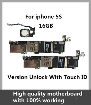 

Full Function 100% Original Motherboard For iPhone 5S 16GB Unlocked Mainboard With Touch ID Logic Board 100% Good Working