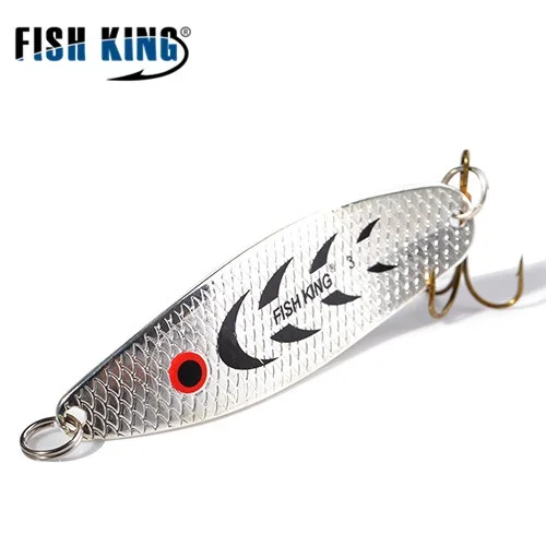 FISH KING 20-30 г металлическая рыболовная приманка жесткая ложка для рыбалки Искусственные воблеры для троллинга форели блесны Ложка приманка на щуку - Цвет: 002