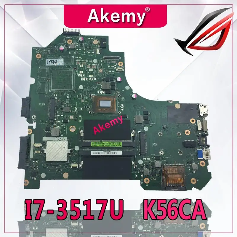 

Akemy K56CA Laptop motherboard para ASUS K56CA K56CM K56CB K56C K56 S550CA original Teste motherboard I7-3517U