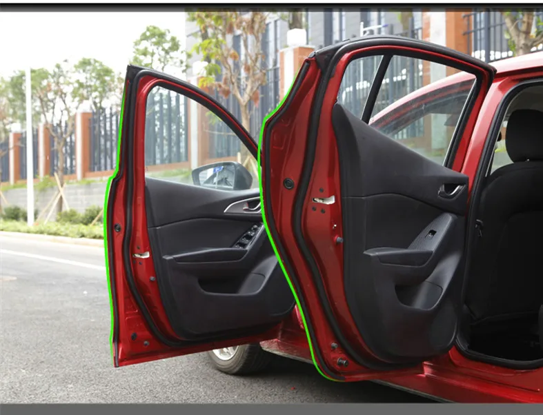 Резиновый уплотнитель автомобиля звук изоляционный уплотнитель боковой обрез Шум изоляционная лента для автомобильных дверей для Mazda CX-3 CX3