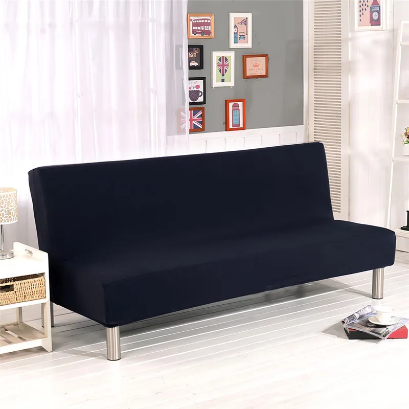 Сплошной Универсальный анти-грязный черный безрукий Диван Чехлы для гостиной эластичные покрывала на диван-кровать эластичный диван-кровать Чехлы - Цвет: B