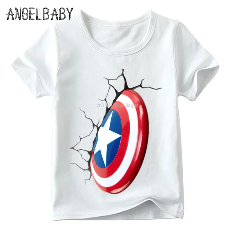 

Baby Boys/Girls Avengers Captain America Style Print T shirt Summer Children Short Sleeve Tops Kids Casual T-shirt,ooo370