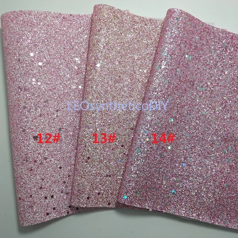 

1PC 21X29CM Synthetic Letaher, Cuero Sintetico Chunky Glitter Leather For Making Bows Accessories LEOsyntheticoDIY T176