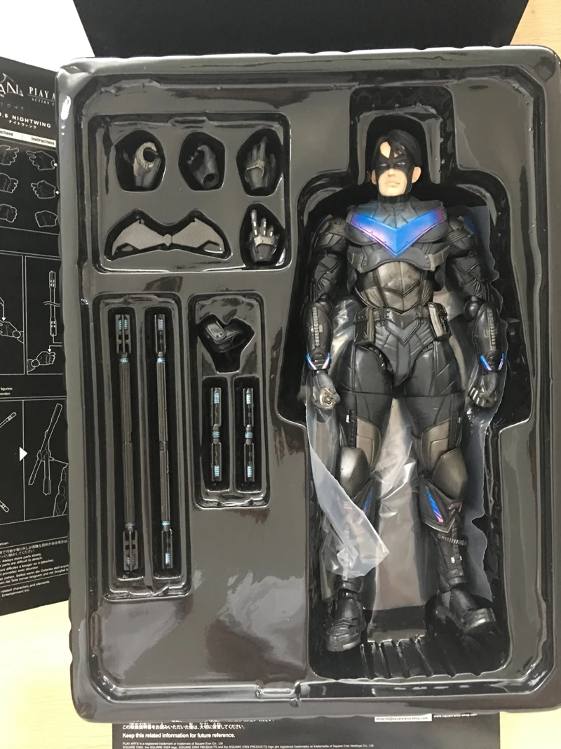 Play Arts DC Дик Грейсон Бэтмен Аркхэм рыцарь № 6 Nightwing фигурка игрушка модель 25 см