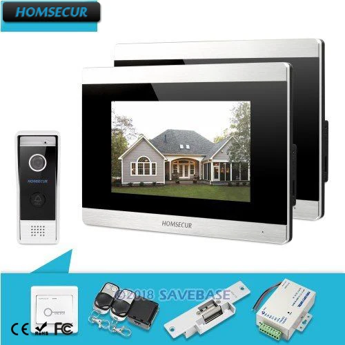 

HOMSECUR 7" Hands-free Memory Monitor Video Door Entry Phone Call System+Aluminium Alloy Camera BC031-B + BM715-S