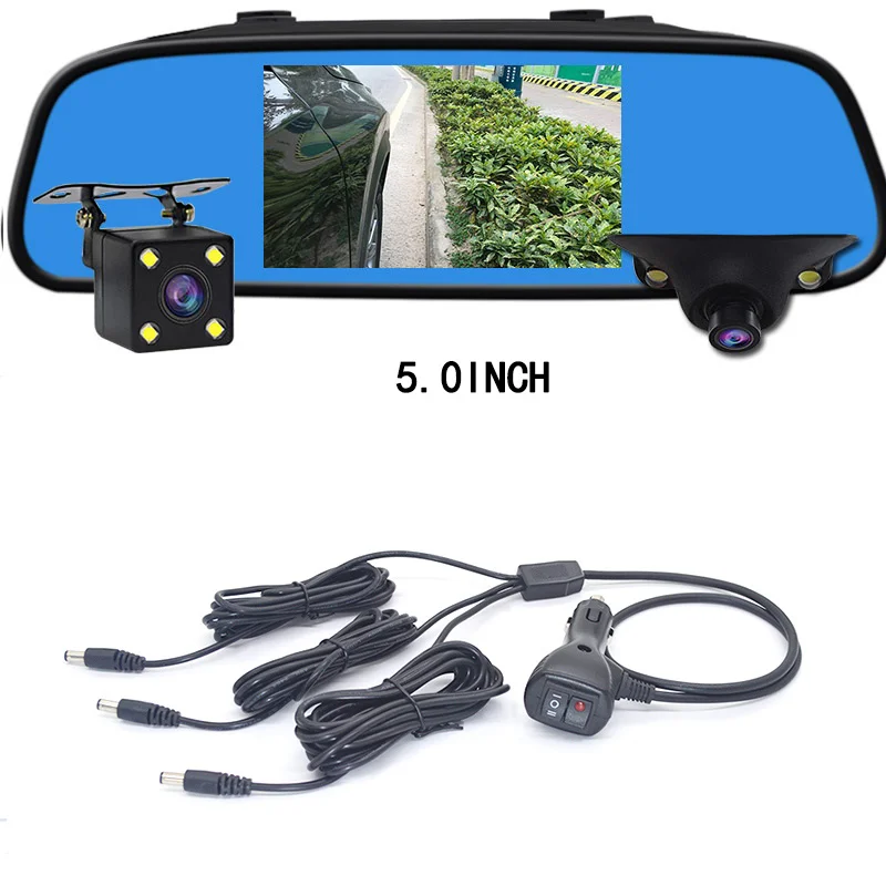 front and right 5.0 Qxny Мини HD Ночное Видение автомобиль левая и правая сторона ВИД Камера с 2 ИК светодиодный штормовой зоны съемки Водонепроницаемый простая установка - Название цвета: front and right 5.0