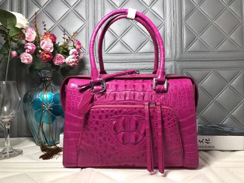 rose Peau bleu Véritable Du Casual En Unique Main Noir Épaule Alligator Blanc Chaud Femelle Crocodile À blanc Cuir vert rouge pourpre Exotique Shopping Femmes De Designer Sac 04IIx