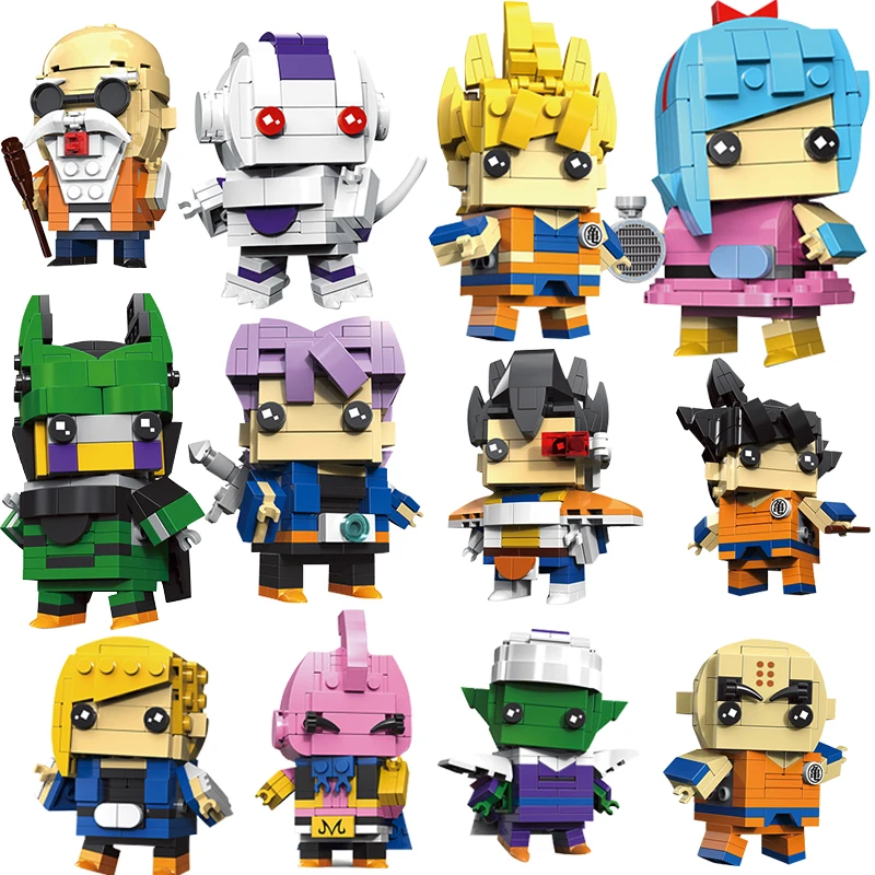

Compatible legoed 7 dragon ball sets brickheadz SUPER saint SAIYAN figures model DIY building kits blocks bricks heads headz