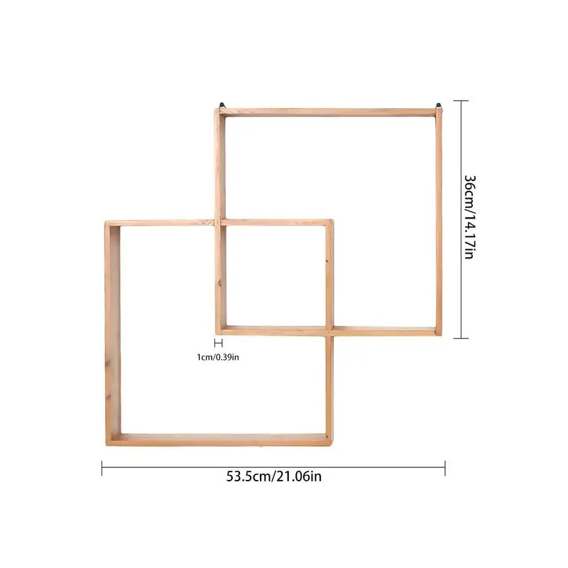 Деревянные настенные полки переплетения плавающий Орнамент Дисплей Держатель Вертикальная полка для хранения Гостиная Спальня украшение - Цвет: high quality fir