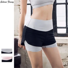 Высококачественные женские шорты для йоги, леггинсы с высокой талией, эластичные шорты для спортзала, женские для фитнеса, колготки, спортивные тренировочные шорты для бега