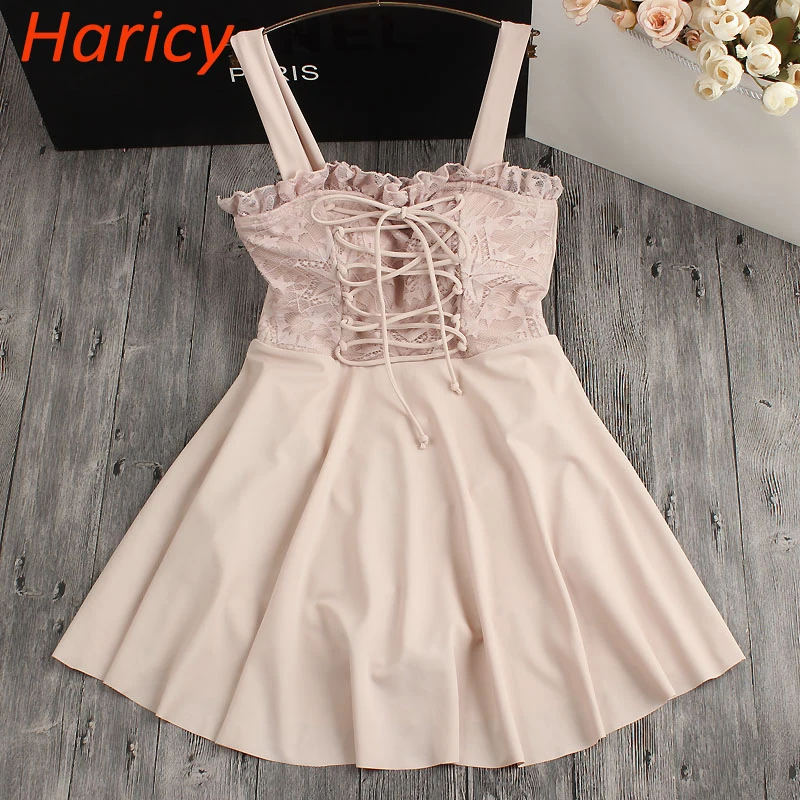 

2018 Sexy Bandage One Piece Swimsuit Dress Solid High Waist Swimwear Women Dress Cut Out Bodysuit Bathing Suits Monokinis
