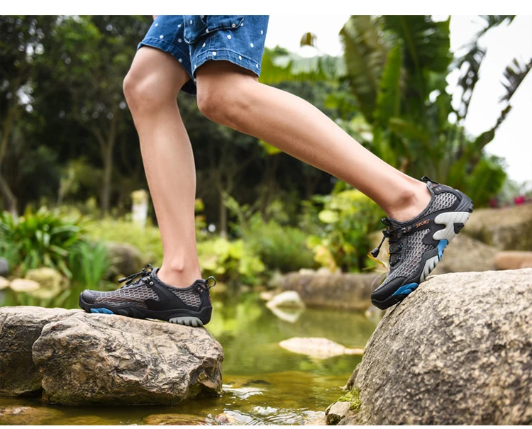 Уличная Летняя мужская обувь для альпинизма Aqua Zapatos треккинг Senderismo для ходьбы в воде быстросохнущие кроссовки