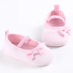 Новый милый Новорожденный ребенок Обувь для девочек милые однотонные Цвет Кружево принцесса мелкой ботильоны Спортивная обувь мягкие