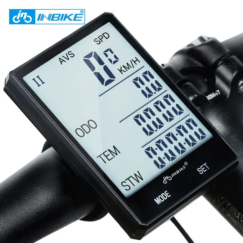INBIKE Waterproof 2.8'' Large Screen Bicycle Computer Velocimetro Bike Cycling Ciclocomputador Speedometer Wireless Wired 