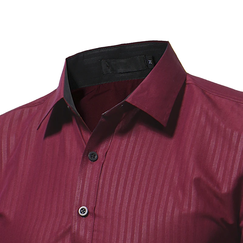Мужские рубашки Формальные итальянские платья Дизайнерские повседневные Роскошные стандартные для рубашек подходят Твердые полосатые Формальные Деловые повседневные