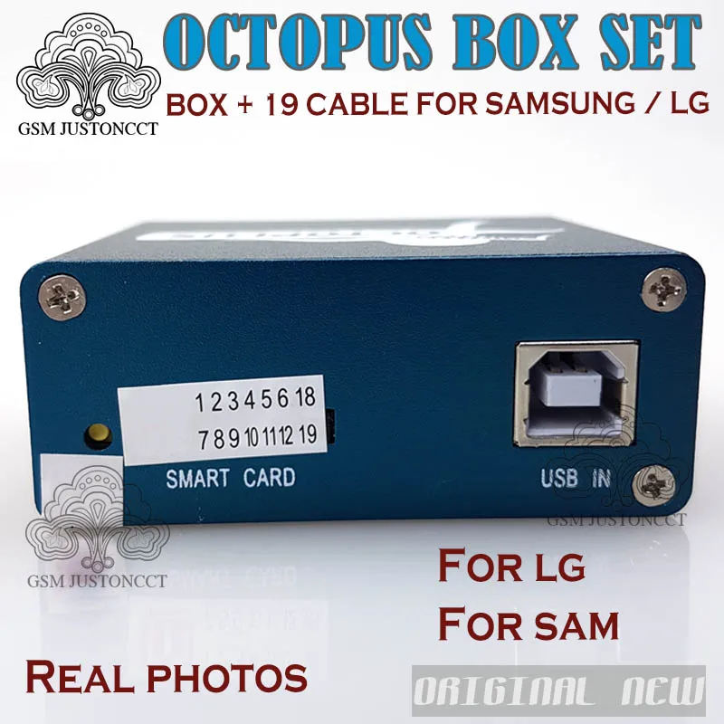 Оригинальный Новый осьминог box полный активирован для LG и для samsung 19 кабели, включая optimus набор кабелей разблокировка флэш и инструмент для