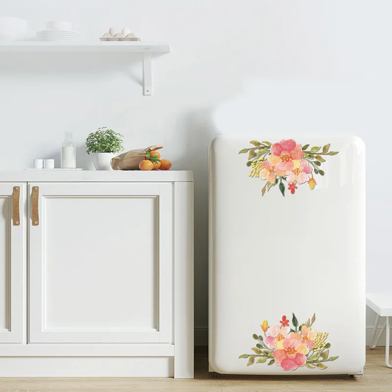 

PVC Art Home Mural Refrigerator Sticker Cabinet Decal Flower Rattan Floral Sale