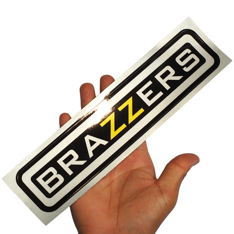 

22.5*4.8cm Car Sticker Brazzers Funny Car Stickers Auto Decals Removable Motorcycle and Bicycle Emblem Sticker Styling