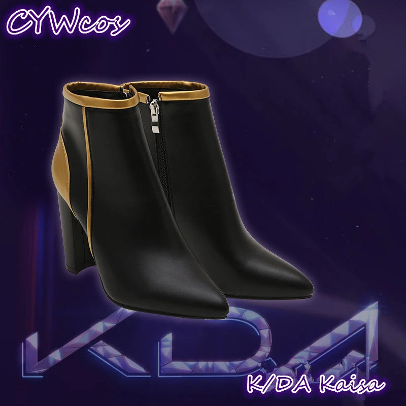 Game LOL KDA All Member Nine-Tailed Fox Ahri Kaisa Akali Evelynn Cosplay Shoes Women High heels Shoes K/DA Shoes