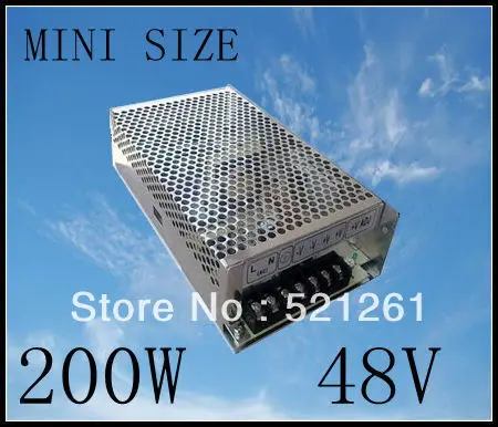 

DIANQI power supply 48v 200w 48v 4.2A power suply 200w mini size power supply unit led ac dc converter ms-200-48