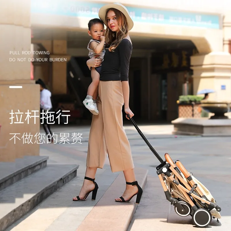 0-3 years old baby stroller ultra light portable can sit reclining folding rod mini child pocket um