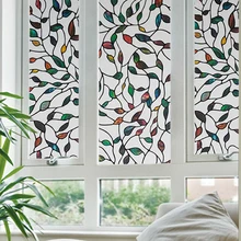 0.6x2 м пятнистости Стекло Плёнки Магнолия гравировкой Стекло окно конфиденциальности Плёнки текстурированная/эффект пятнистости цветочный безопасности статический цепляется