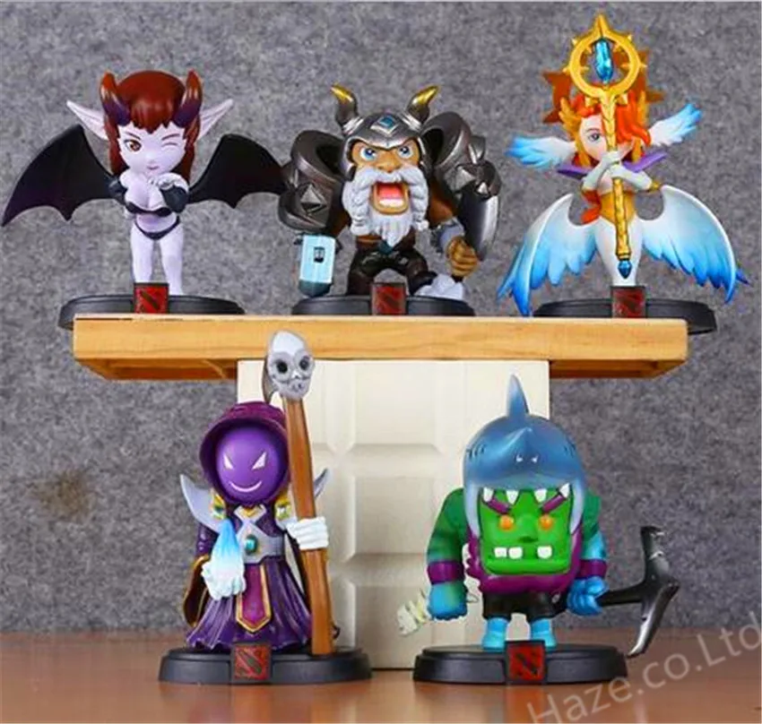 

5pcs Dota Queen of pain Skyworth Mage PVC Figure Toy