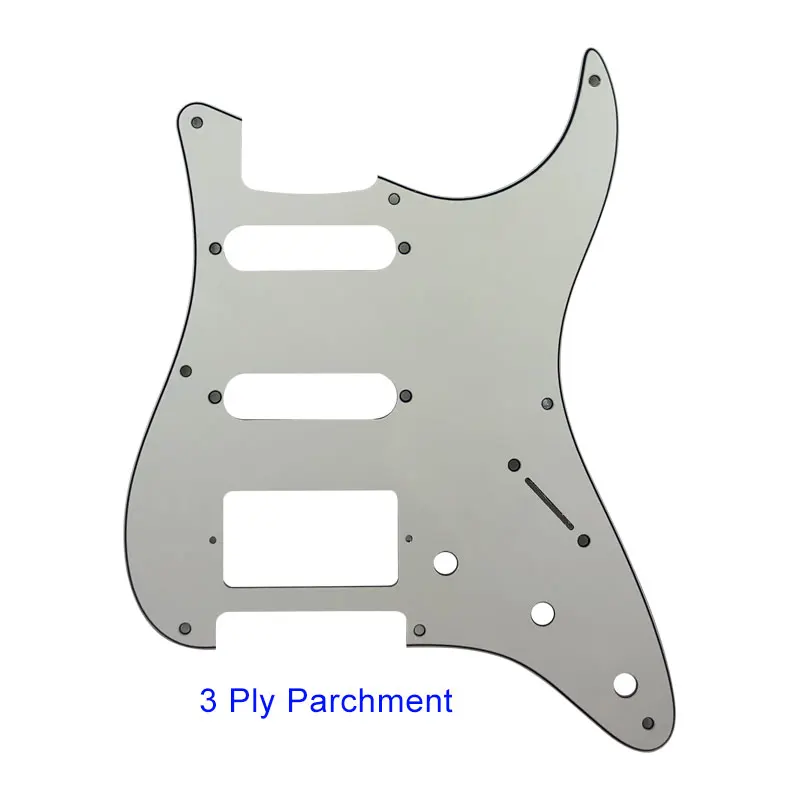 Гитарные части для США 57 лет 8 винтовых отверстий гитара Stratocaster Pickguard с мостом PAF хамбакер один HSS царапины пластины - Цвет: 3Ply Parchment