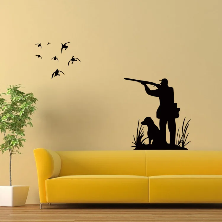 hunter with dog birds wall art mural decor hunting wallpaper decor poster living room bedroom art - Hunting Bedroom Decor hunter with dog birds wall art mural decor hunting wallpaper decor poster living room bedroom art - Hunting Bedroom Decor
