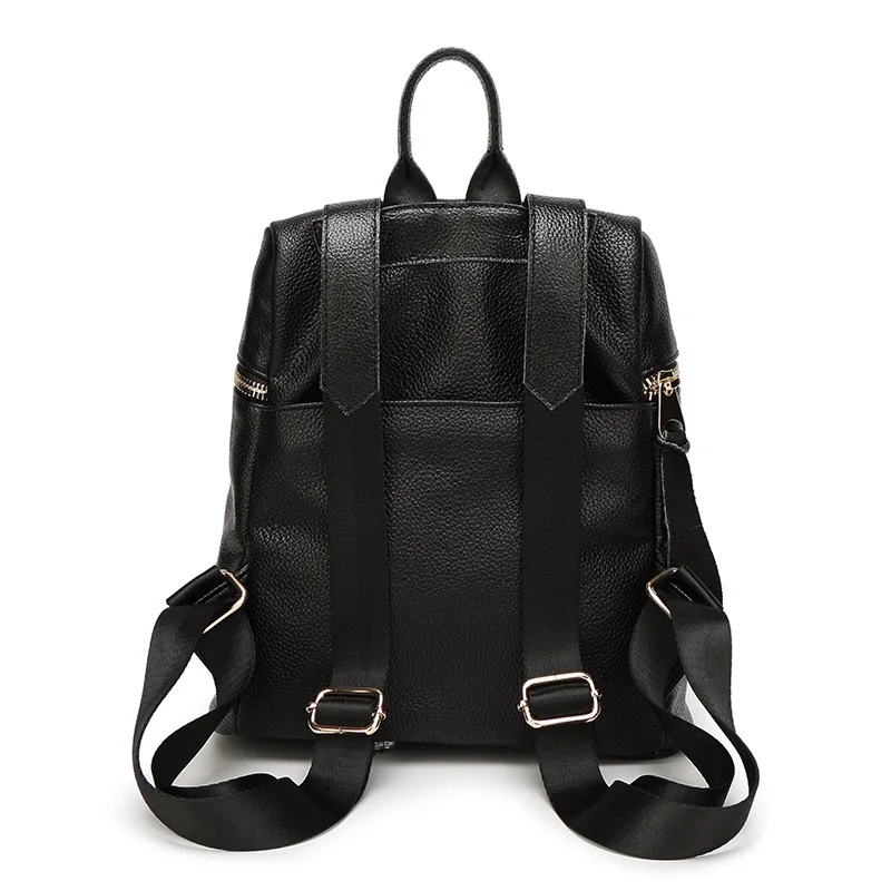 2016 Новый Fashion100 % Натуральная кожа Рюкзак Опрятный Стиль Школьные Сумки для