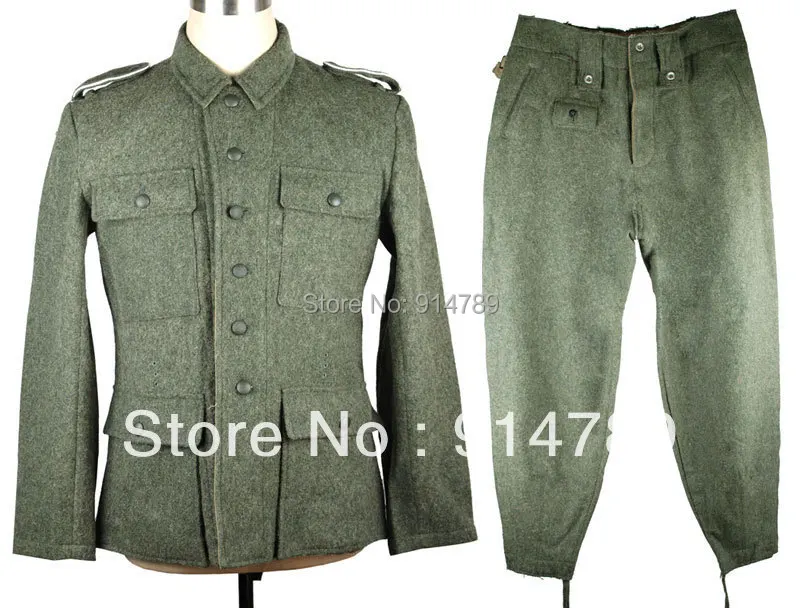 Немецкая M43 WH EM SOLDIER FIELD Серая шерстяная Униформа куртка и брюки размеров 33101|uniform