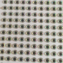 100 шт., приманка для рыбалки, 3D моделирование, приманка для ловли нахлыстом, искусственная рыбий глаз, серебро/красный, 3 мм/5 мм/6 мм