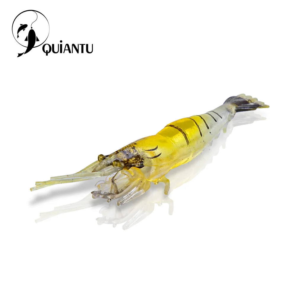 

QUIANTU 5 Pcs/lot 9cm 4g Shrimp Soft Lure Odor Simulation Jig Fishing Baits Isca Artificial Swimming Carp Baits Crankbait Pesca